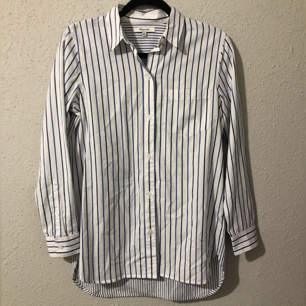 Madewell striped button down shirt